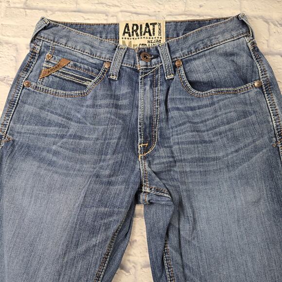 Ariat Men's Western Jeans M5 Slim Straight Embroidered Pockets Stretch size 31 - Picture 4 of 16